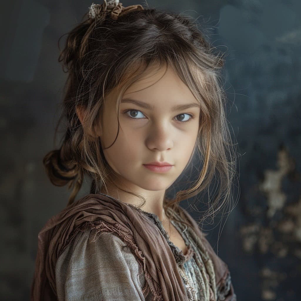 Louise Denoeux dans le rôle de Cosette enfant